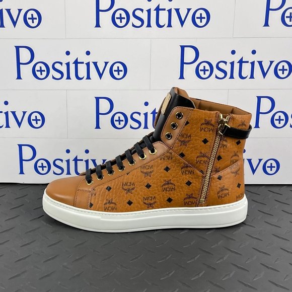 MCM Other - MCM Mens Classic Cognac Leather High Top Sneakers US 11 EU 44